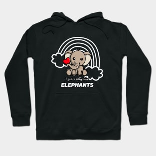 I just really love elephants Hoodie